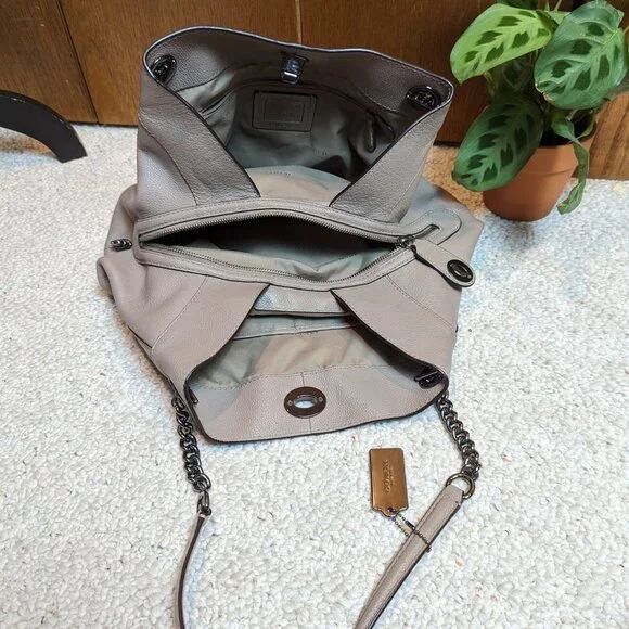 *Rare Color* Coach Stone Turn Lock Edie Shoulder Bag - Picture 7 of 13